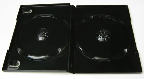 Doppel-DVD-Hülle - glänzend schwarz (DVD-Mehrfachboxen)