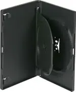Details zu AMARAY Doppel-DVD-Hülle mit Klapptray - schwarz ArtNr.99919-396