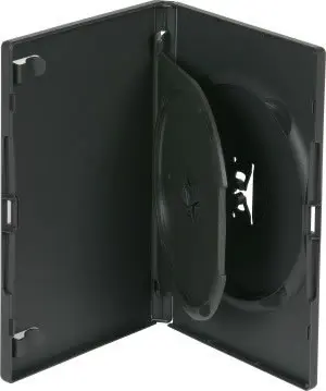 AMARAY Doppel-DVD-Hülle mit Klapptray - schwarz (DVD-Mehrfachboxen)