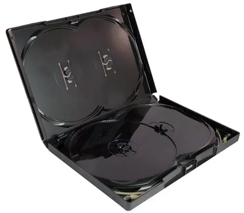 AMARAY 4-fach-DVD-Hülle - schwarz (DVD-Mehrfachboxen)