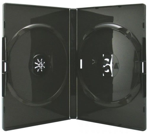 AMARAY Doppel-DVD-Hlle - schwarz (DVD-Mehrfachboxen)