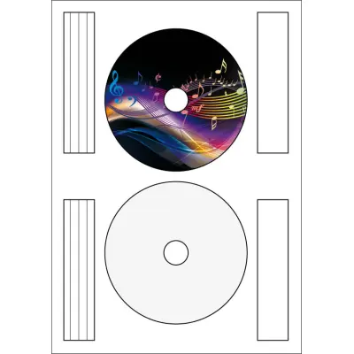 CD-Etikett Vollfläche Inkjet/Laser - 50 Stück (CD-Etiketten Standard)