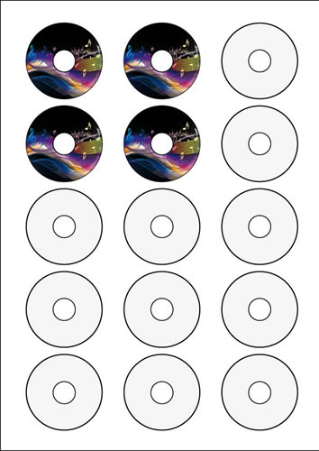 CD-Etiketten Vinyl Inkjet/SuperGloss - 150 Stück