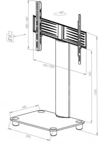 VCM TV Standfuß "Bilano"