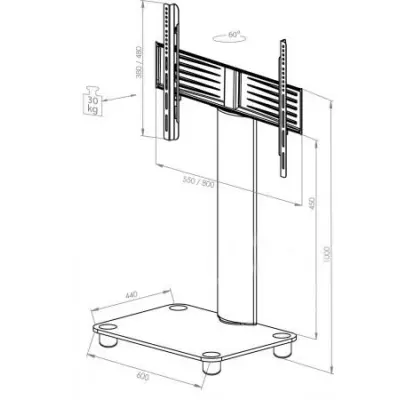 VCM TV Standfuß "Bilano"