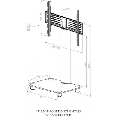 VCM TV Standfuß "Tosal"