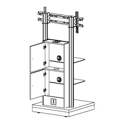 VCM Pro-Stand TV-Standfuß mit TV-Halterung