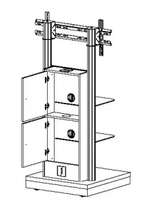 VCM Pro-Stand TV-Standfuß mit TV-Halterung