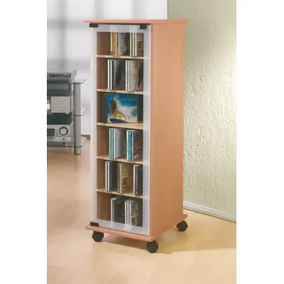 CD-Turm VCM Valenza drehbar für 300 CDs oder 130 DVDs