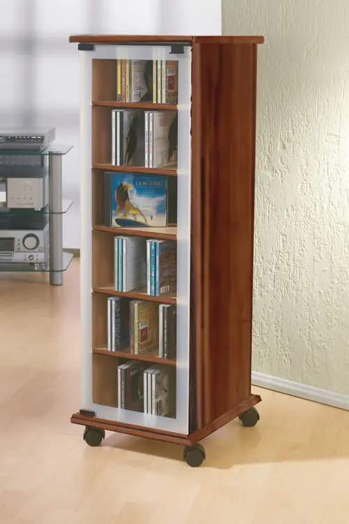 CD-Turm VCM Valenza drehbar für 300 CDs oder 130 DVDs