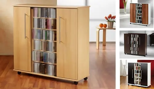 Details zu CD/DVD-Sideboard VCM Luxor für 900 CDs oder 390 DVDs